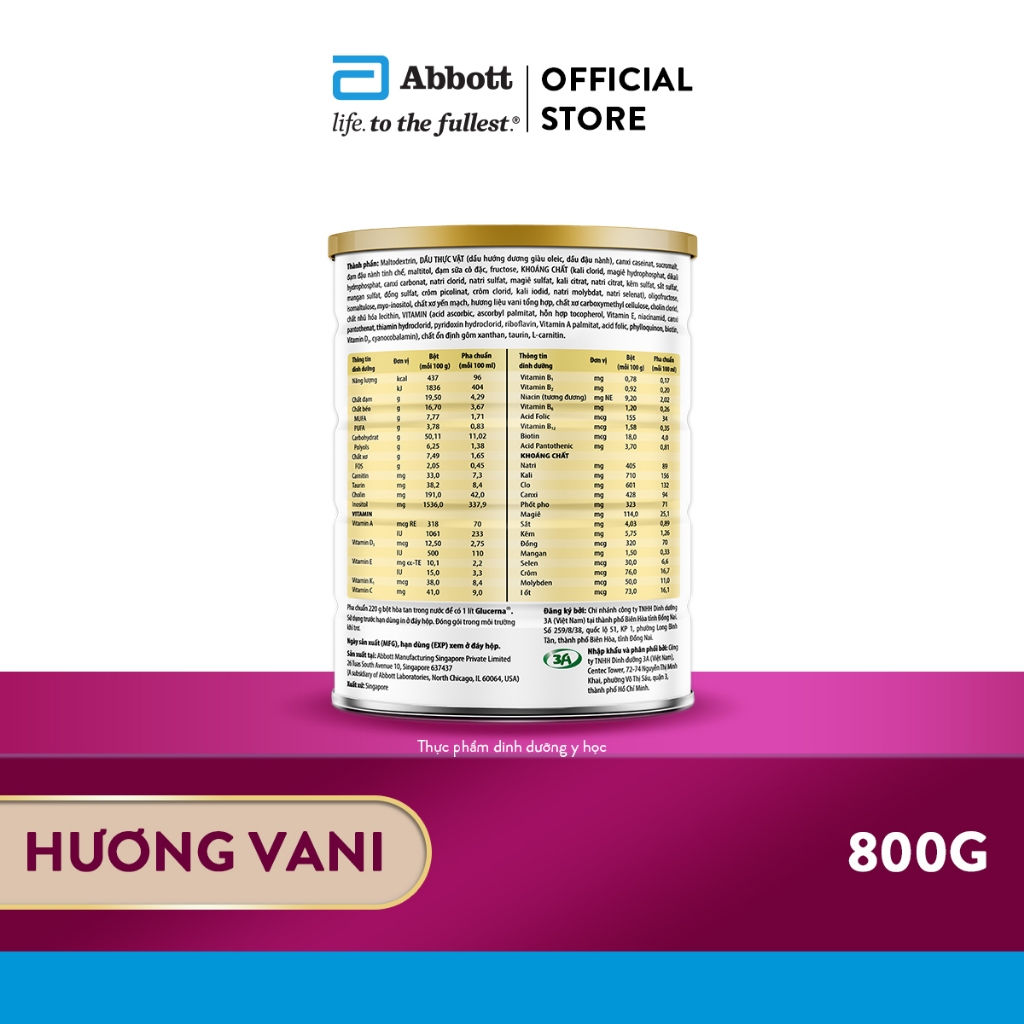 Combo 2 Sữa bột dành cho người bị tiểu đường Glucerna Abbott 850g/800g/lon