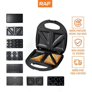 Máy kẹp bánh mì sandwich 800W-8 KHAY sưởi ấm 2 mặt giúp bánh chín đều, an toàn vệ sinh thực phẩm - SKBBQ140B