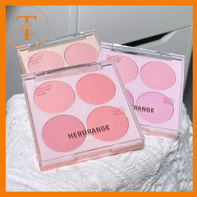 Phấn má hồng HERORANGE 4 màu