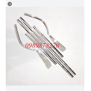 Bộ ốp nẹp viền chân kính inox xe mazda bt50 phom 2014 đến 2021