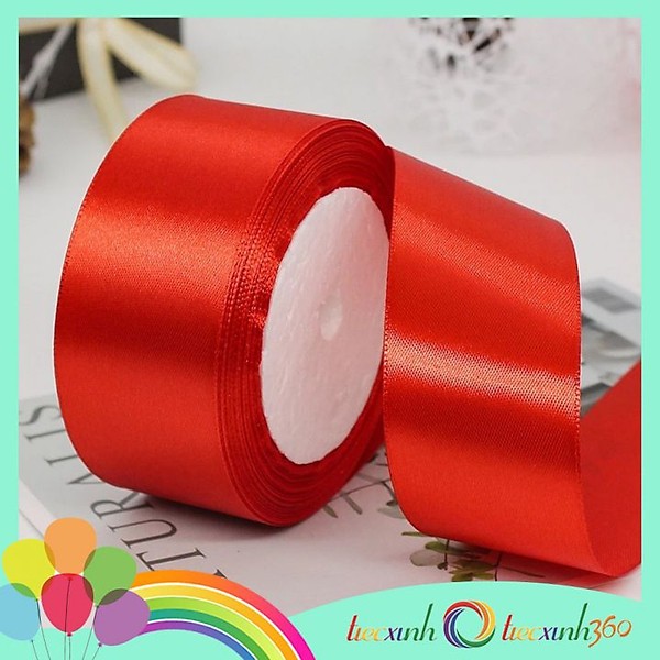 Ruy băng vải trang trí màu đỏ (1cm 2cm 4cm)