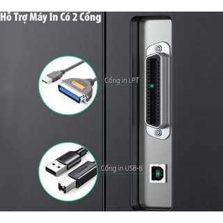 Thiết bị Printer Server in qua mạng Lan hoặc Wifi Ugreen 10941