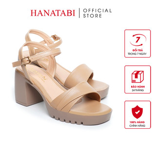 Sandal Nữ Hanatabi Quai Ngang 2 Xếp Đế PU Siêu Nhẹ Cao 7cm Hậu C Mã HNSDG7F966
