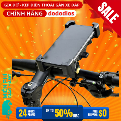 Giá Đỡ Điện Thoại Xoay 360 Độ Gắn Tay Lái Xe Đạp Thể Thao Kẹp Điện Thoại Hàng Chính Hãng Dododios, Đèn Xe Đạp Siêu Sáng
