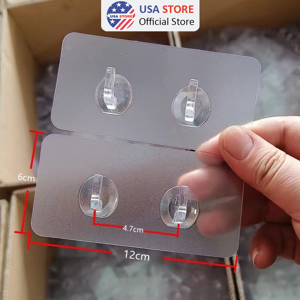 Móc Treo Dán Tường 2 Móc Q2 - Chuyên Treo Bịch Giấy Rút Lau Đa Năng - Quà Tặng Kèm