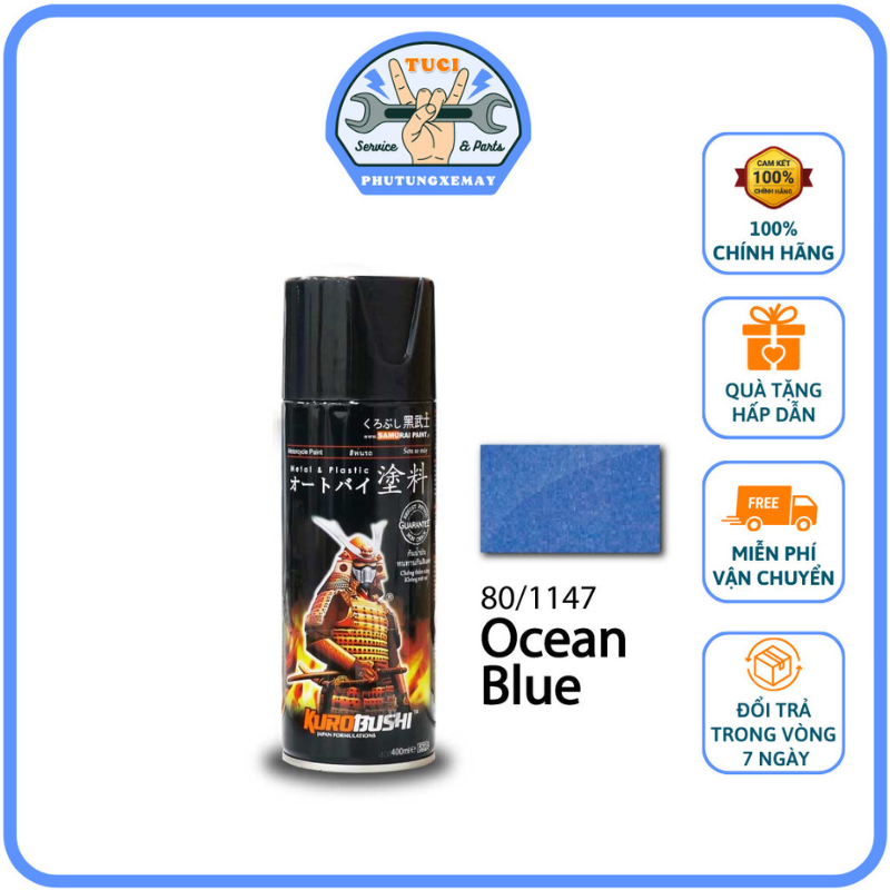 Sơn Samurai 1103-Màu Xanh Honda Cmt Samurai Sơn Xịt Samurai Tiện Lợi, Hàng Chuẩn