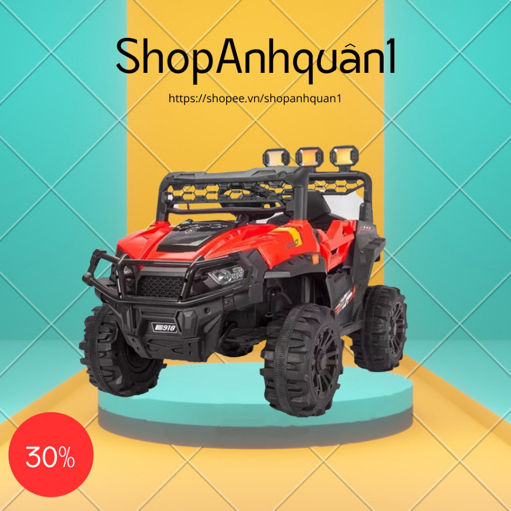 Xe Ô Tô Điện Trẻ Em MDX918 Có Điều Khiển Từ Xa, Chân Ga Tự Lái Cho Bé 1-5 Tuổi