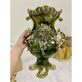 Bình hoa composite, decor, trang trí, quà tặng sinh nhật, tân gia, bình hoa giả, cao cấp mã nho 2