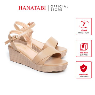 Giày Sandal Nữ Đế PU Siêu Nhẹ Cao 5cm Hanatabi Quai 1 Xếp Hậu C (35-40) Mã HNSD5F969