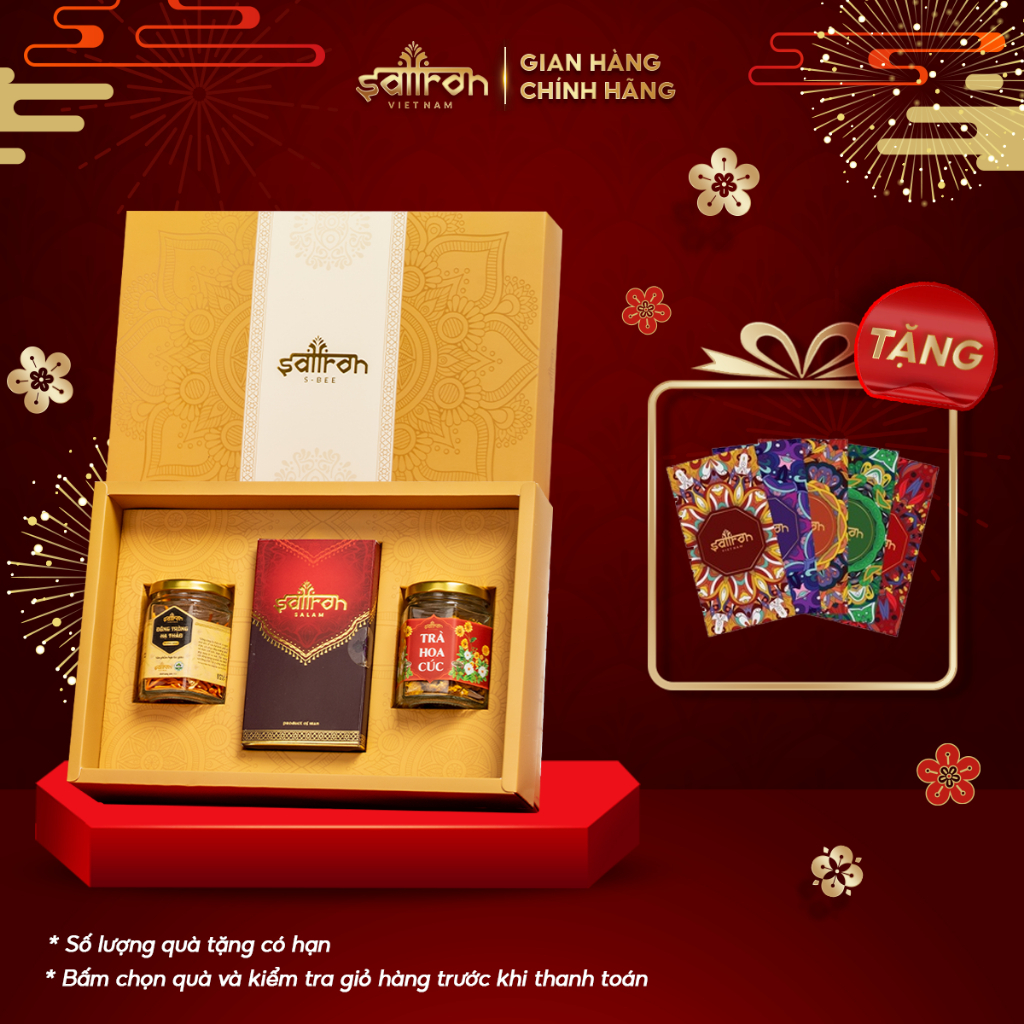 Bộ quà tặng 20/11 Saffron và Đông trùng hạ thảo thương hiệu Saffron Việt Nam