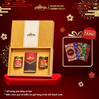 Set quà tặng Saffron cao cấp kèm trà hoa năm 2024