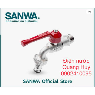 Vòi hồ Sanwa CKT15/ Vòi sân vườn Sanwa van bi bền bỉ không rỉ nước kích cỡ ren phi 21