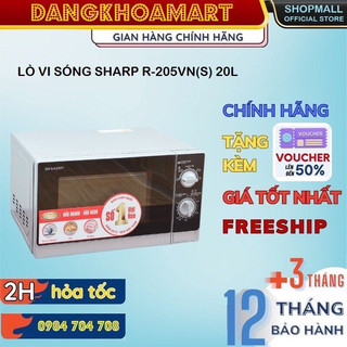 Lò vi sóng sharp r-205vn-s dung tích 20l