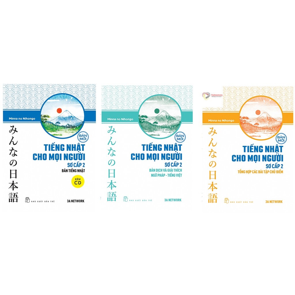 Sách - Combo 3 Cuốn Minna No Nihongo Sơ Cấp 2 Trình Độ N4 - Phiên Bản Mới