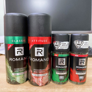 Sịt nách Romano - xịt thơm body Deodorant Bodyspray 150ml Lăn nách nam classic |attitude 150ml