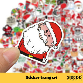 Trang trí giáng sinh, sticker noel, ông già noel