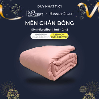 Mền lụa tencel 60s chần bông microfiber cao cấp size từ 1m6 đến 2m2 à ơi concept êm