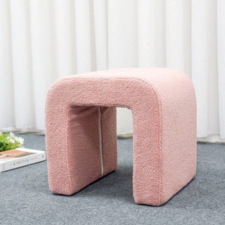 Ghế đôn lông cừu nhỏ decor phòng cực xinh phong cách Hàn nhãn hiệu Larot - Lp28