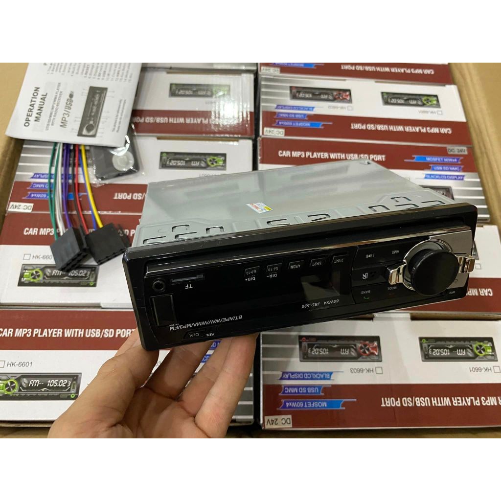 Đài MP3 Ô Tô có Blutut, usb 12V- 24V Có điều khiển từ xa. Đài ô tô