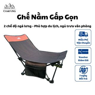 Ghế Camping Có Tựa Lưng Gấp Gọn Kèm Túi Đựng Ghế Nằm Dã Ngoại Ngủ Trưa Văn Phòng Ghế Xếp Cắm Trại