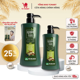 Dầu gội dược liệu Nguyên Xuân Xanh dưỡng tóc 350ml - Phục hồi tóc hư tổn cho tóc mềm mại suôn mượt + 35ml TẶNG THÊM