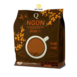 Túi 60 gói cà phê sữa hoà tan hiệu ngon more in 1 - trần quang