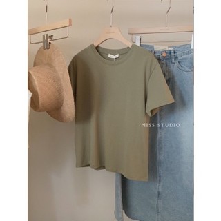Áo Thun Nữ Cotton Trơn Cổ Tròn Basic Thời trang 096