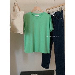 Áo Thun Nữ Cotton Trơn Cổ Tròn Basic Thời trang 096