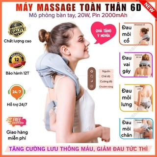 Máy massage cổ vai gáy 6D, mát xa toàn thân cao cấp, mát xa vai gáy, mát xa lưng, chân, đai mát xa vai gáy
