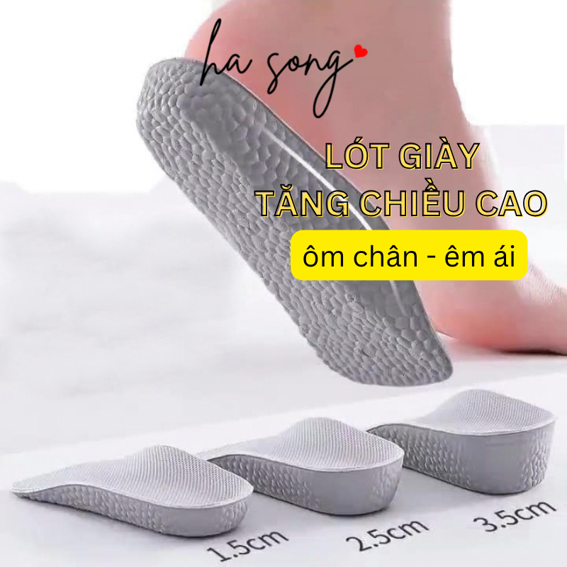 Lót giày tăng chiều cao cho nữ dạng vòm ôm chân êm ái năng động 283 -Ha Song