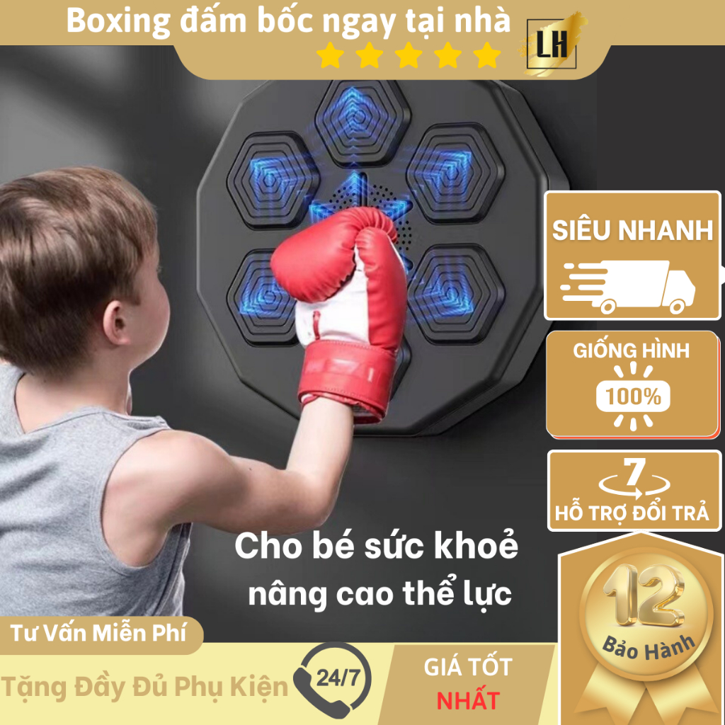 Máy Đấm Boxing Theo Nhạc, Máy Tập Đấm Bốc Thông Minh Thế Hệ Mới, Máy Đấm Bốc Tăng Thể lực tại nhà