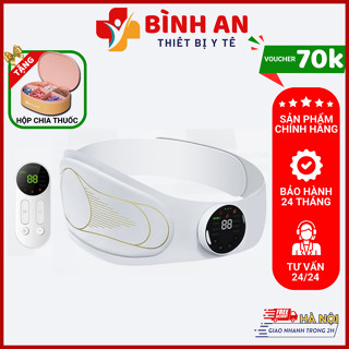 Máy massage xung điện EMS giảm mỡ bụng FITNESS - 1104, đai massage lưng bụng đánh tan mỡ, giảm đau bụng kinh