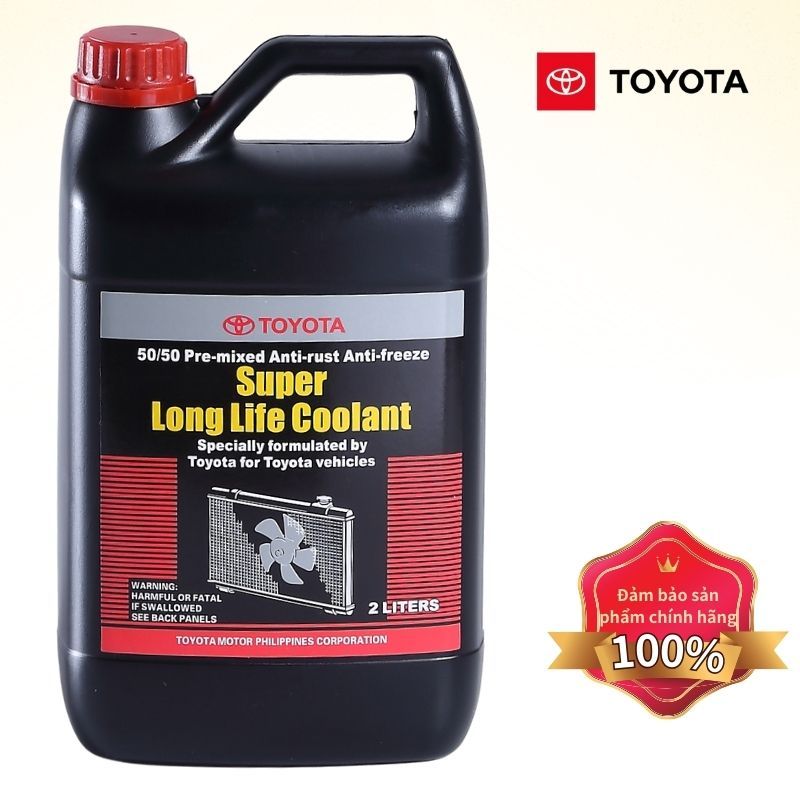 Nước làm mát động cơ ô tô Toyota 50/50pre-mixed Màu hồng 2lít
