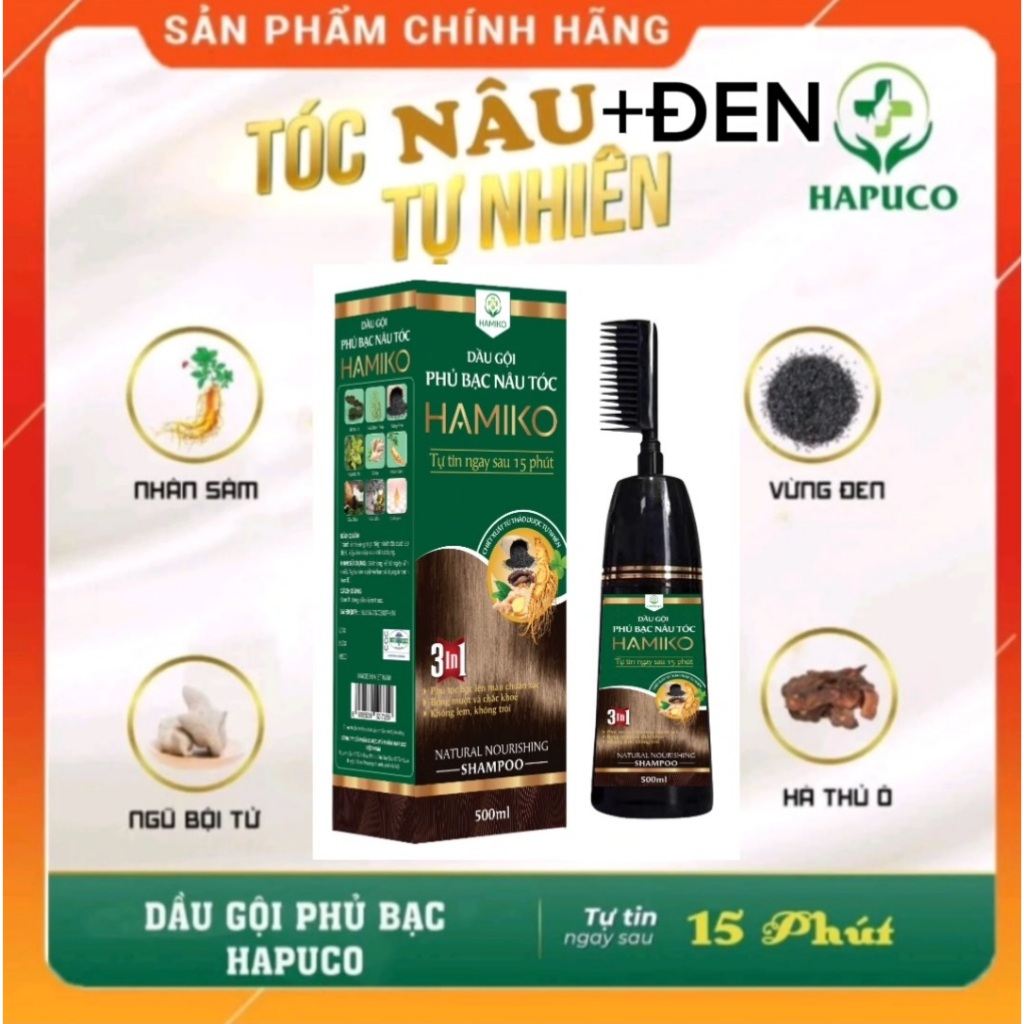 Dầu Gội Phủ Bạc Hamiko 500ml-Chính Hãng-Hàng Mới Về -Siêu Giảm Gía