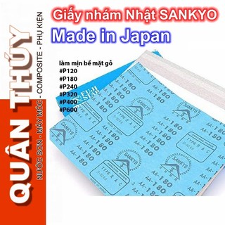 Giấy nhám Nhật Sankyo - MADE in JAPAN #120, #150, #180, #240, #320, #400 (1 tờ)