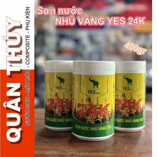 Nhũ vàng 24k hệ nước yes, nhũ vàng hệ nước hạt mịn - 400gr