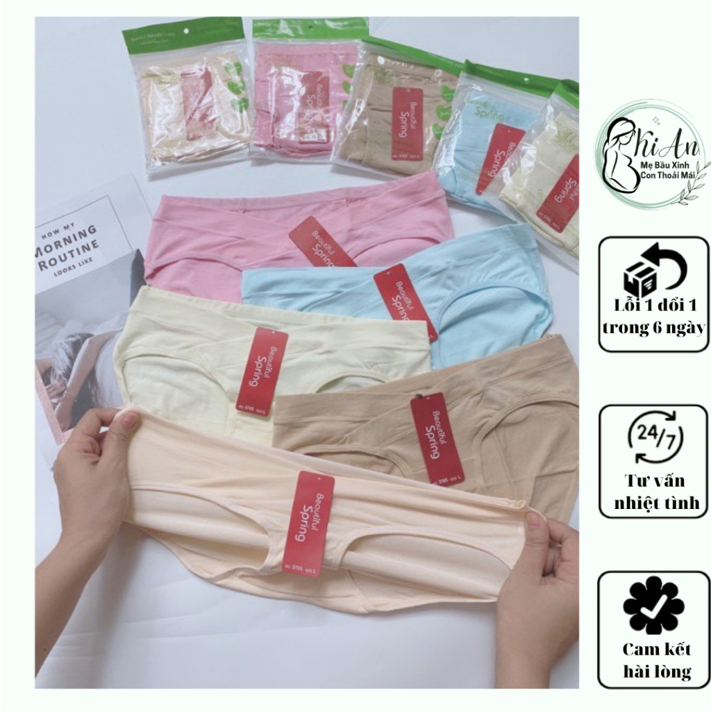 Quần lót bầu Ki An 5765 chính hãng spring mác đỏ ko phải mác xanh☘️quần chip bầu💯%cotton co giãn 4 chiều kháng khuẩn