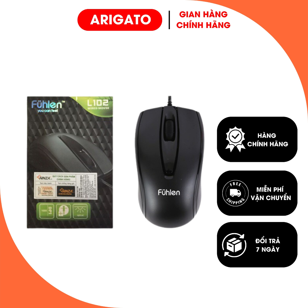 [HÀNG XỊN GIÁ SIÊU HÓT] Chuột Fulen L102 1000 DPI Optical - Bảo Hành 12 Tháng