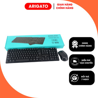 Bộ Phím Chuột Văn Phòng Không Dây Glatten KM 186 Gnet KM210, TJ 808, Phím Chuột Mini G1000 Bền Bỉ Thuận Tiện  ARIGATO