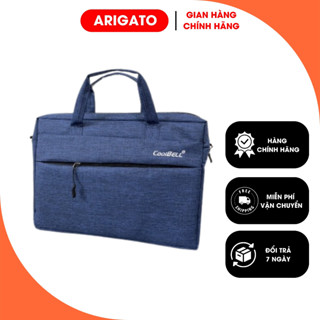 Cặp Túi Xách Đựng Laptop Macbook Coobell 15.6 Inch, Hàng Dày Dặn Nhiều Logo Giao Ngẫu Nhiên ARIGATO