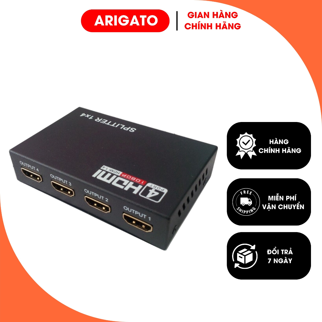 Bộ Chia HDMI 1 Ra 2 - 1 Ra 4 - 1 Ra 8 Màn Hình Cho Hình Ảnh Sắc Nét Chuẩn 1080P Âm Thanh Sống Động ARIGATO