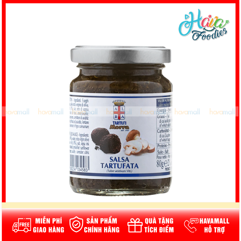 [DATE MỚI NHẤT] Sốt Nấm Truffle 8% Tartufi Morra – Salsa Tartufata 80G