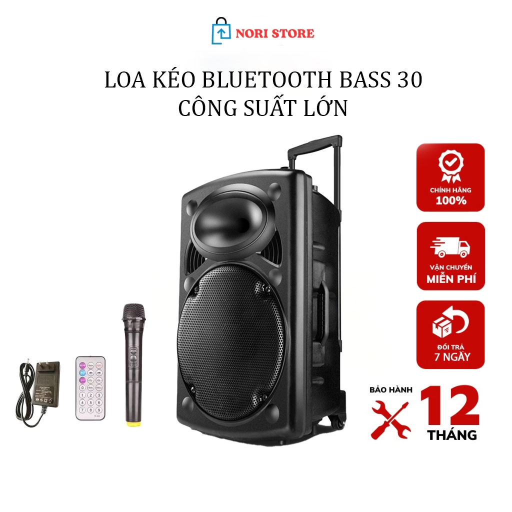 Loa kéo Corisu W12 Bass 30 công suất lớn, kết nối Bluetooth, USB