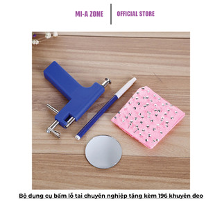 Bộ dụng cụ bấm lỗ tai chuyên nghiệp tặng kèm 196 khuyên đeo