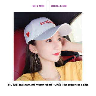 Nón kết - Mũ lưỡi trai nam nữ Motor Head - Chất liệu cotton cao cấp, thêu nổi hình trái tim