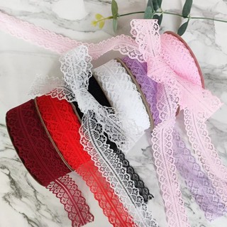 Dây ruy băng vải ren bản 3cm nhiều màu sắc làm phụ kiện,trang trí, gói quà, thủ công handmade (bán 2 mét, 5 mét)