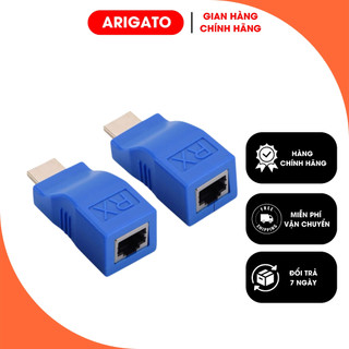 Bộ Khuếch Đại Tín Hiệu HDMI To Lan 30M 60M 2K Bộ Kéo Dài HDMI Qua Mạng Lan Chất Lượng Cao ARIGATO