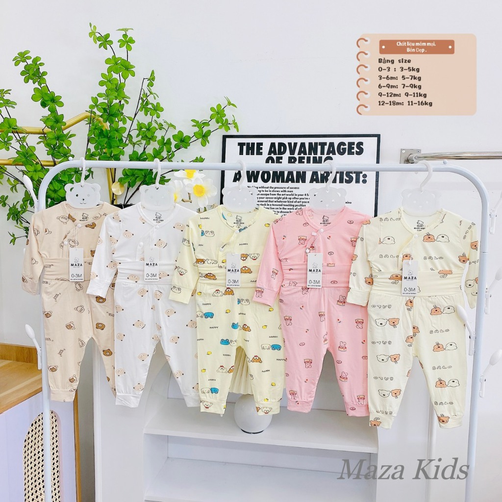 Bộ dài thun lạnh cúc lêch cap cao cho bé