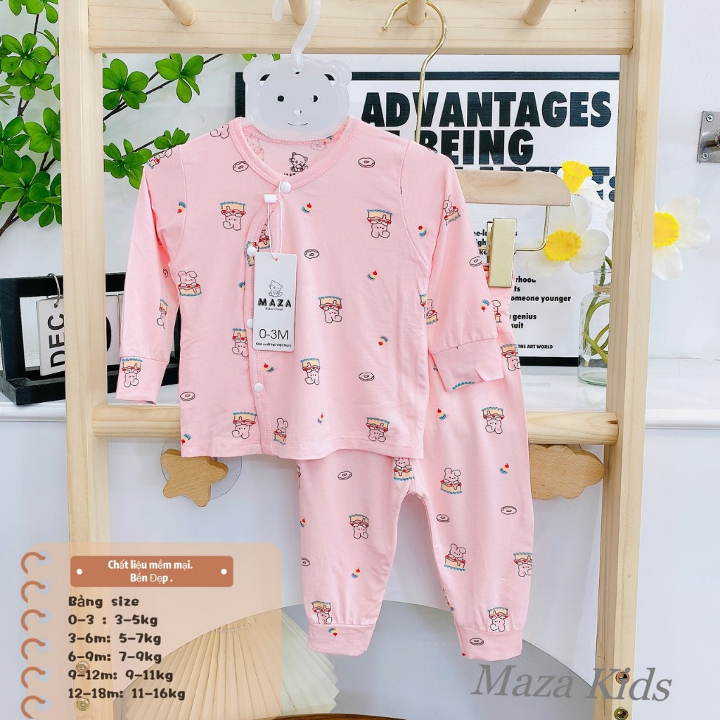 Bộ dài thun lạnh cúc lêch cap cao cho bé