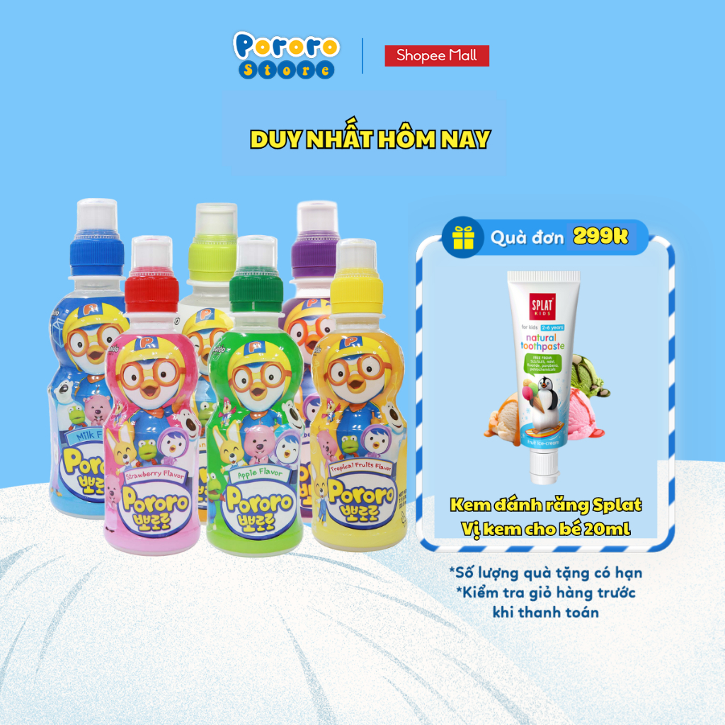 Nước uống trái cây PORORO đủ hương vị 235ml